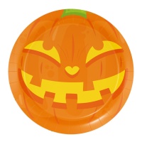 Piatti Zucca sorridente 23 cm - 8 pz.