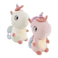 Unicorno di peluche seduto 40 cm - 1 pz.