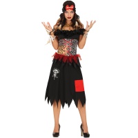 Sinistro costume da strega voodoo per donna