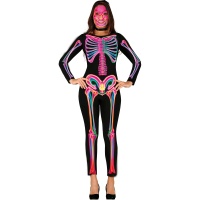 Costume da scheletro al neon per donna