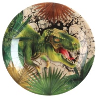 Piatti Dinosauro Giurassico 22,5 cm - 10 pz.
