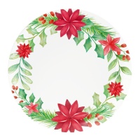 Piatti Poinsettia 23 cm - 8 pezzi.