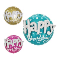 Palloncino Happy Birthday con lettere 3D 56 cm