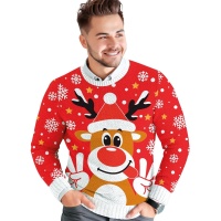 Renna Natale Jersy per gli uomini