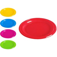 Piatti di plastica colorati da 17 cm - 12 pz.