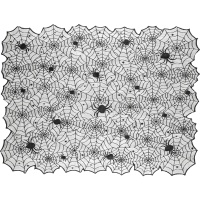 Tovaglia rettangolare a ragnatela nera 1,80 x 1,35 m