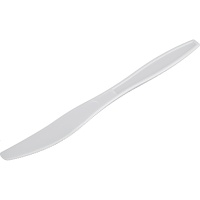 Coltelli 19,6 cm plastica bianca - 100 pz.