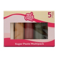 Set fondente 5 colori Sparkling Palette 500 gr - FunCakes