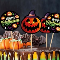 Cupcake picks Happy Halloween 6 cm - 12 pz.