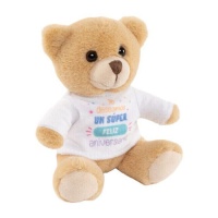 Orso peluche Ti auguriamo un super anniversario 13 cm