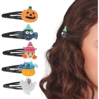 Spille per capelli con statuetta di Halloween - 5 pezzi.