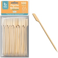 Spiedini di bambù 13,5 cm manico piatto - 100 pz.