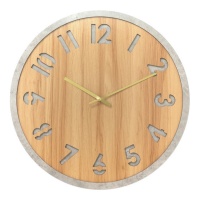 Orologio da parete grigio e legno 60 cm - DCasa