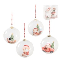 Palline di Natale di Babbo Natale - 4 pz.