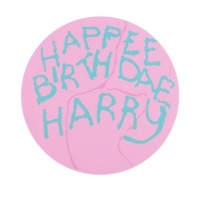 Happee Birthdae Harry 15cm wafer commestibile