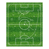 Tovagliolo campo da calcio 20 x 16,5 cm - 20 pz.