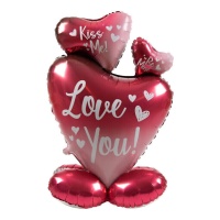 Palloncino I Love You 77 cm con base