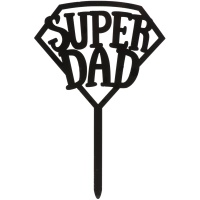 Cake topper Super Dad 15 x 10 cm