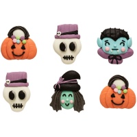 Figurine di zucchero di Halloween assortite - 6 pezzi