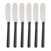 Set di 6 coltelli da cucina con manico nero - Kinvara