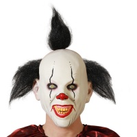 Maschera da clown pazzo e sorridente con capelli