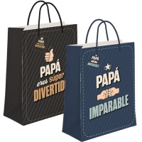 Borsa regalo di 14 x 11,5 x 6,7 cm di Papà divertente - 1 unità