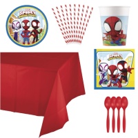 SPIDERMAN 2 - coordinati tavola - piattini, bicchieri, tovaglioli, tovaglia  a tema spiderman per party, feste e compleanno