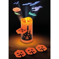 Candela proiettore led Halloween 16 cm