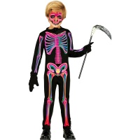 Costume da scheletro neon per bambini