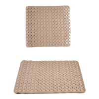 Tappetino antiscivolo per doccia 50 x 50 cm in treccia beige