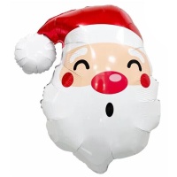 Palloncino Silhouette Babbo Natale sorridente 87 x 78 cm