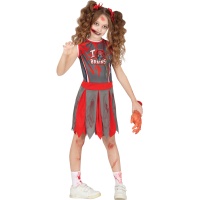 Costumi da cheerleader zombie grigia per ragazze