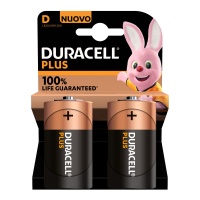 Pile alcaline tipo D - Duracell - 2 unità