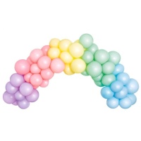 Ghirlanda di palloncini a coriandoli blu, bianchi e argento da 2,5