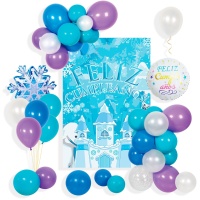 Kit di palloncini e poster della Principessa di ghiaccio - 43 pz.