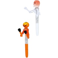 Penna con figura di pugile di Halloween con luce 18 cm - 1 pezzo