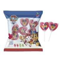 Lecca lecca a forma di cuore di Paw Patrol da 14 gr - 7 pezzi