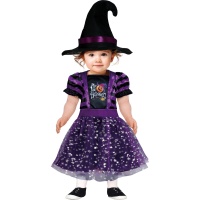 Costume da strega lilla 1° Halloween per bambino