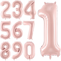 Pallone numero rosa baby 72 cm - Partydeco