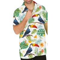 Camicia hawaiana con tucano per adulti
