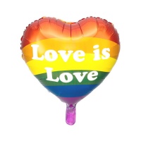 Palloncino a forma di cuore Love is Love 43 cm - Partydeco