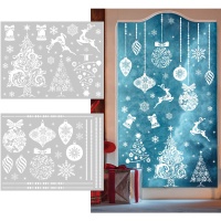 Adesivo decorazione finestra nevicata - 2 fogli