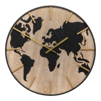 Orologio da parete con mappa del mondo 60 cm - DCasa