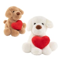 Peluche per cani con cuore 26 cm - 1 pz.