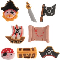 Figure di zucchero pirata 4 cm - 48 unità