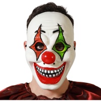 Maschera colorata da clown sorridente