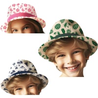 Cappello estivo per bambini con disegni assortiti - 1 pz.