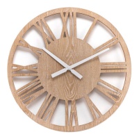 Orologio da parete in legno con numeri romani 60 cm - DCasa