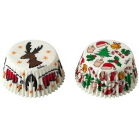 Capsule per cupcake con renna di Natale - 36 pz.