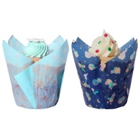 Capsule per muffin in carta a tulipano per muffin surgelati - PME - 24 pz.